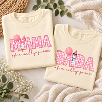 Mama & Dada of a Silly Goose Matching Comfort Colors Tee mockup 8