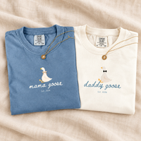 Mama & Daddy Goose Matching Parents Comfort Colors Tee mockup 7