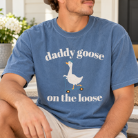 Mama & Daddy Goose on the Loose Matching Comfort Colors Tee mockup 6