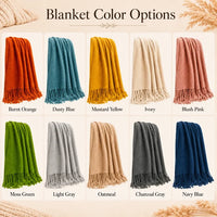Custom Embroidered Knit Blanket | Personalized Couple Names, Wedding Date Throw