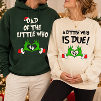 A Little Who Is Due Matching Sweatshirt & Hoodie – Christmas Pregnancy