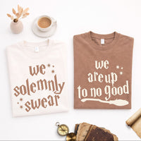 Funny Matching Couple Shirts, We Solemnly Swear We Are Up to No Good Tees, Couples Gift