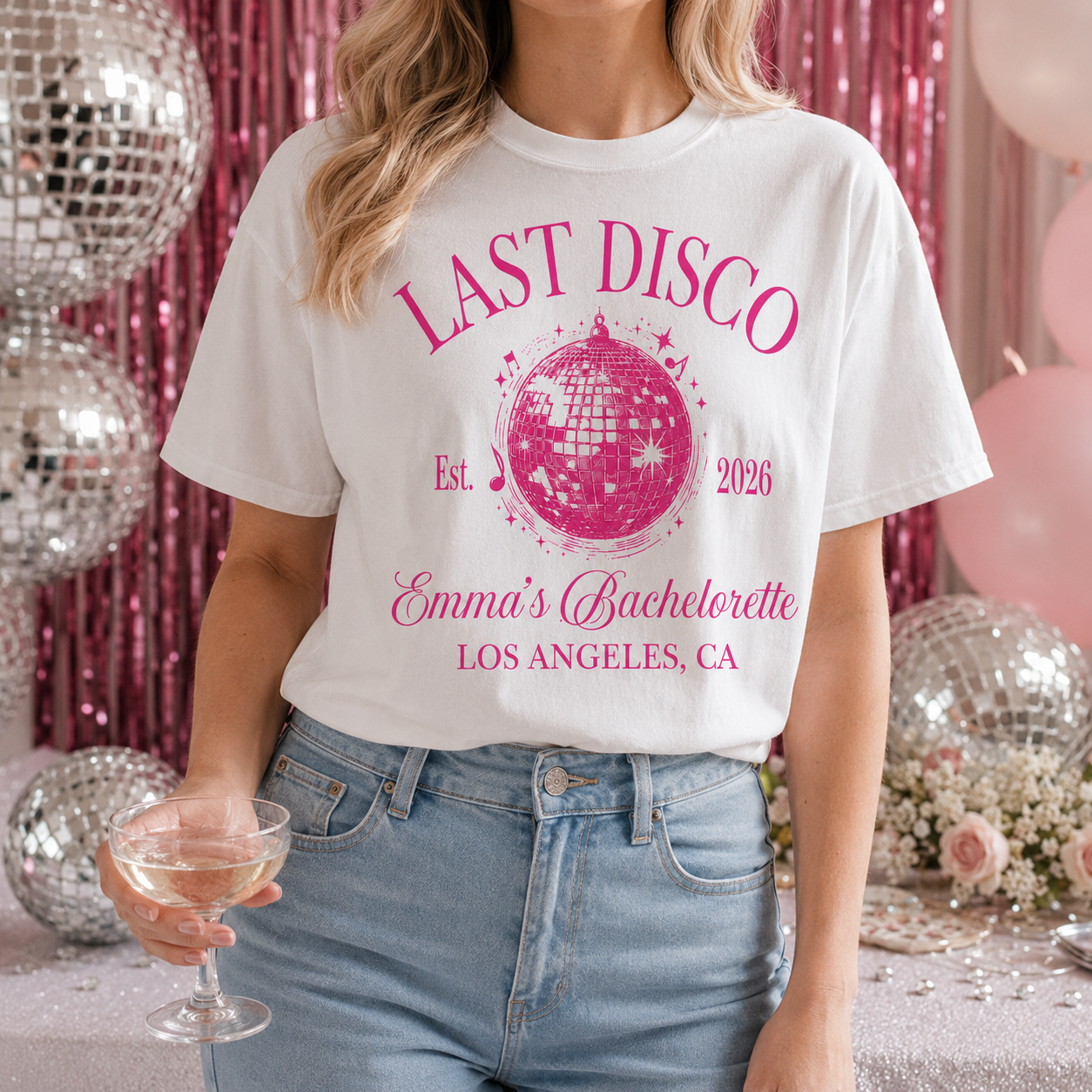 Disco Bachelorette Shirt – Custom Mermaid Tee | Luxury Bridal Merch & Bride Gifts