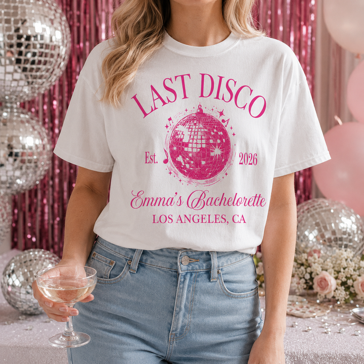 Disco Bachelorette Shirt – Custom Mermaid Tee | Luxury Bridal Merch & Bride Gifts