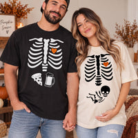 Skeleton Halloween Maternity Shirt, Funny Pregnancy Announcement 2026 TShirt, Spooky Pregnant Costume, Expecting Couple Costume, New Mommy Tee
