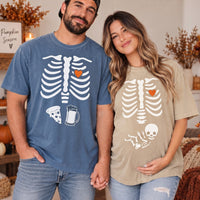 Skeleton Halloween Maternity Shirt, Funny Pregnancy Announcement 2026 TShirt, Spooky Pregnant Costume, Expecting Couple Costume, New Mommy Tee