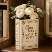 Personalized Love Story Book Vase, Custom Wedding Gift for Couple, Bridal Shower Gift