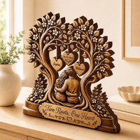 Custom Couple Tree Wooden Plaque, Personalized Anniversary Gift, Wedding Decor