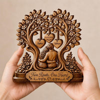 Custom Couple Tree Wooden Plaque, Personalized Anniversary Gift, Wedding Decor