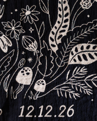 Til Death Ghost Woven Blanket, Spooky Couple Anniversary Throw, Gothic Wedding Gift for Husband & Wife