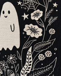 Til Death Ghost Woven Blanket, Spooky Couple Anniversary Throw, Gothic Wedding Gift for Husband & Wife