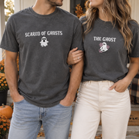 Scared of Ghosts The Ghost Matching Couple Shirts, Funny Halloween Couple T-Shirts, Cute Spooky Ghost Tees, Couples Halloween Outfit