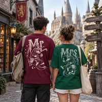 Personalized Wedding T-Shirts, Matching Mr & Mrs Shirts, Honeymoon Couple Tees, Bride & Groom Wedding Gift, Fantasy Couple Apparel