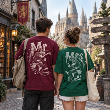Personalized Wedding T-Shirts, Matching Mr & Mrs Shirts, Honeymoon Couple Tees, Bride & Groom Wedding Gift, Fantasy Couple Apparel