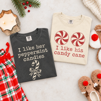 His Candy Cane & Her Peppermint Couple Shirts – Funny Christmas Gift