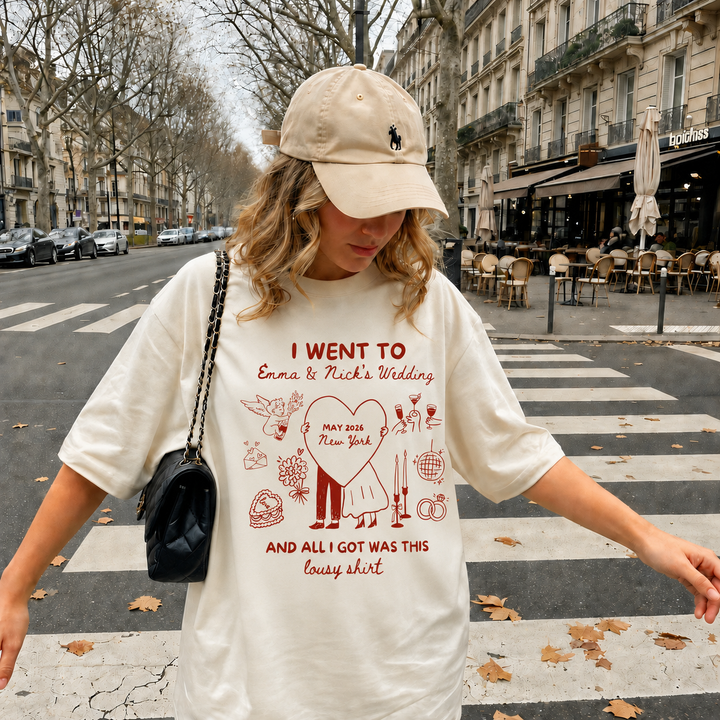 Personalized Wedding Guest Shirt, Custom “I Went To Your Wedding” Comfort Colors Tee