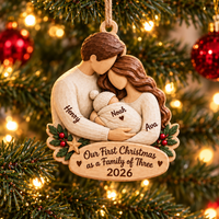 Personalized Baby Coming 2027 Christmas Ornament – Pregnancy Announcement