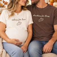 Thanksgiving Pregnancy Reveal Comfort Colors Shirts – Matching Couple