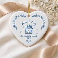 Personalized New Home Ornament, First Home Keepsake Gift for New Homeowners, Real Estate Agent Gift for Buyer, New House Ornament, Moving In