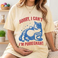 Funny Purrregnant Cat Shirt, Pregnancy Announcement Tee, Cat Mom Baby Shower Gift