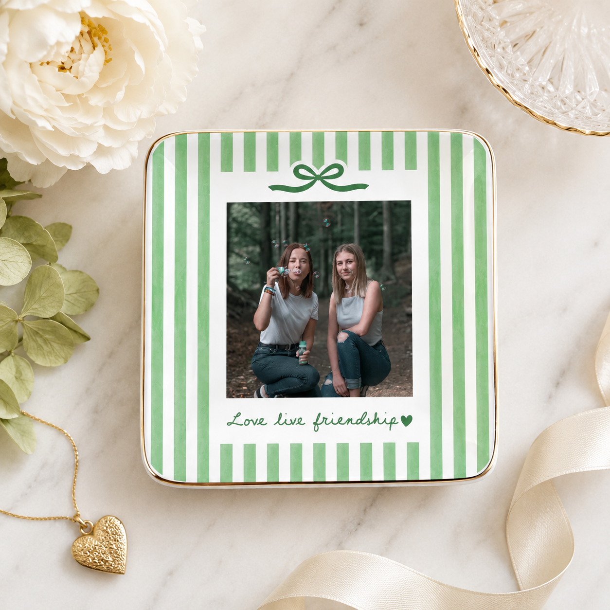 Personalized Bridesmaid Jewelry Dish, Custom Photo Best Friend Gift, Maid of Honor Keepsake, Bridesmaid Proposal Gift, Wedding Party Gift