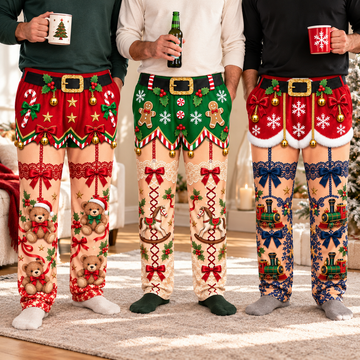 Funny Christmas Pajama Pants – Holiday Gag Gift For Men