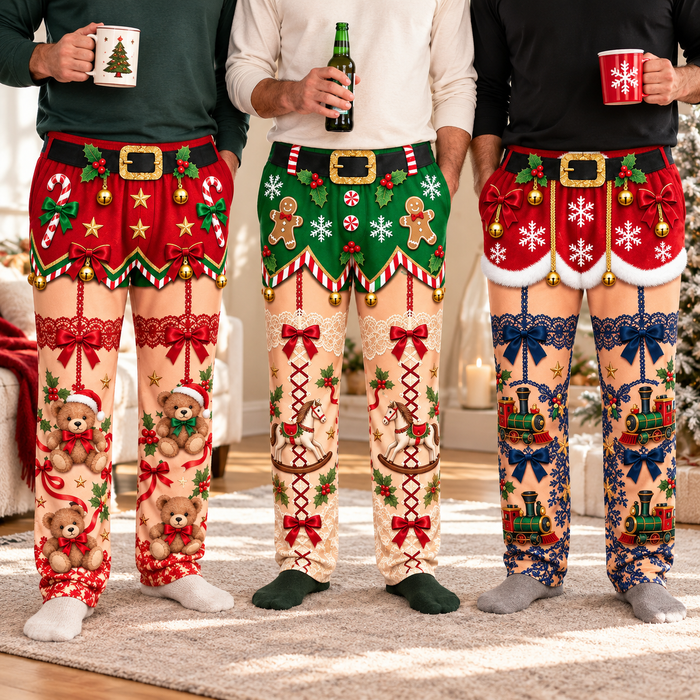 Funny Christmas Pajama Pants – Holiday Gag Gift For Men