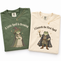 A Little Spell Is Brewing Frog Pregnancy Couple Shirts