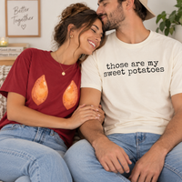 Funny Thanksgiving Couple Shirts, Sweet Potato Matching Tees, Comfort Colors Fall Shirts, Women Men Thanksgiving Outfit