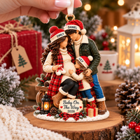 Personalized Baby on the Way Family Ornament – Christmas Pregnancy Reveal