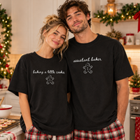 Baking A Little Cookie Comfort Colors Shirts – Christmas Pregnancy Couple Gift