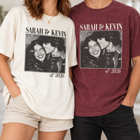 Personalized Couple Photo Shirt - Custom Shirt, Vintage Picture Tee, Wedding Anniversary Gift