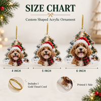 Personalized Christmas Family Gingerbread Custom Shaped Acrylic Ornament – Custom Photo Christmas 2026 Gift