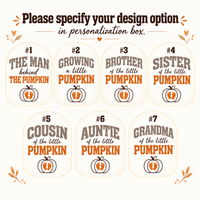 Custom Growing A Little Pumpkin T-Shirt, The Man Behind Tee, New Parents Gift, Pumpkin Couple Shirt, Autumn Mama Shirt