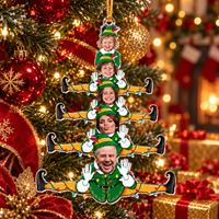 Custom Face Cartoon Character Ornament - Family Photo Ornament – Funny Christmas Gift