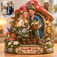 Personalized Garden Couple Photo Figurine – Anniversary Gift