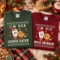 Cookie Eater & Milk Drinker Sweatshirt & Hoodie – Christmas Couple Gift