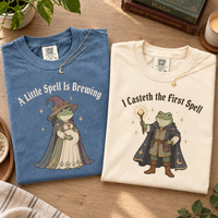 A Little Spell Is Brewing Frog Pregnancy Couple Shirts