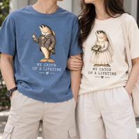 My Catch of a Lifetime Bride & Groom Fish Comfort Colors Tees
