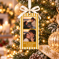 Personalized Photo Booth Acrylic Ornament – Christmas Couple Gift