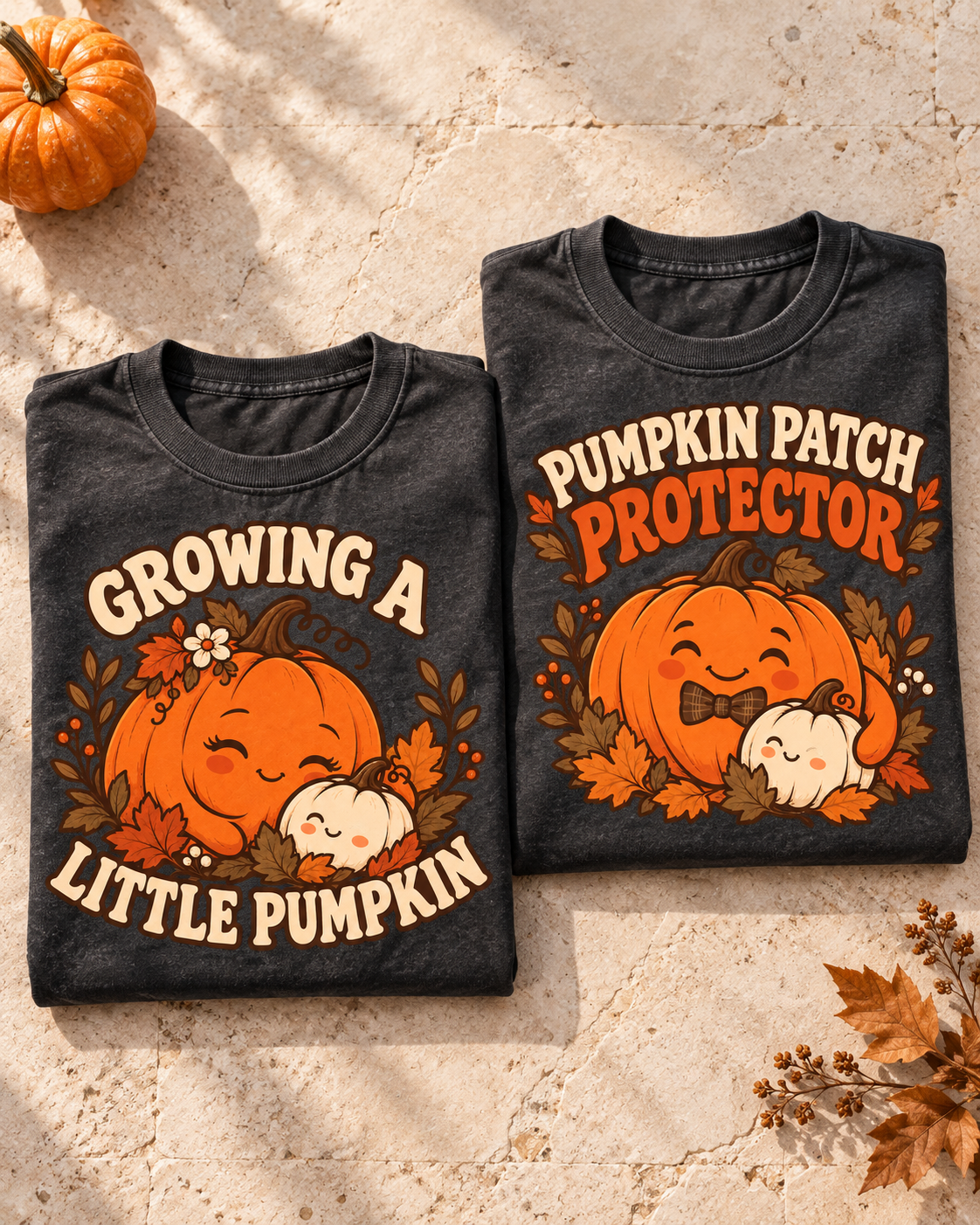Growing a Little Pumpkin & Pumpkin Patch Protector Comfort Colors Tees