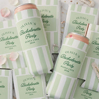 Personalized Coastal Bachelorette Can Cooler, Custom Beach Party Favor for Bridesmaids, Bachelorette Party Gifts
