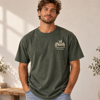 Personalized ’Til Death Skeleton Couple Shirts – Custom Names & Date