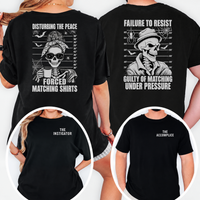 Matching Skeleton Couple Halloween Shirts – Funny Couple Costume Tees