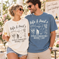 Personalized Exclusive Commemorative Wedding Shirt, Custom Couple Names & Date Tee, Wedding Toss Shirt, Reception Guest & Bridal Party Gift