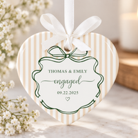 Personalized Map Location Ornament, Custom Wedding Engagement Location Ornament, Couple Christmas Gift, Newlywed Gift, Engagement Gift