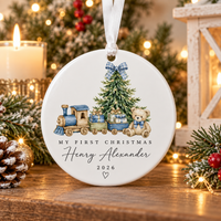 Personalized Baby Ornament for First Christmas, Custom Name & Year Christmas Keepsake, Baby’s First Christmas Ornament, New Baby Gift