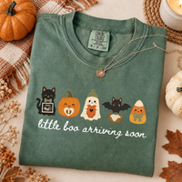 Little Boo Arriving Soon Halloween Shirt – Cute Pregnancy Announcement