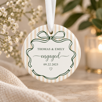 Personalized Map Location Ornament, Custom Wedding Engagement Location Ornament, Couple Christmas Gift, Newlywed Gift, Engagement Gift