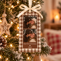 Personalized Photo Booth Acrylic Ornament – Christmas Couple Gift